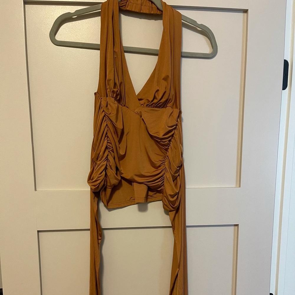 Arden B. halter wrap top